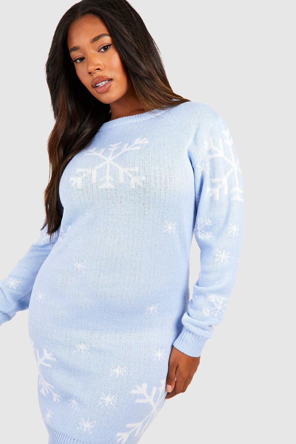 Light blue outlet sweater dress